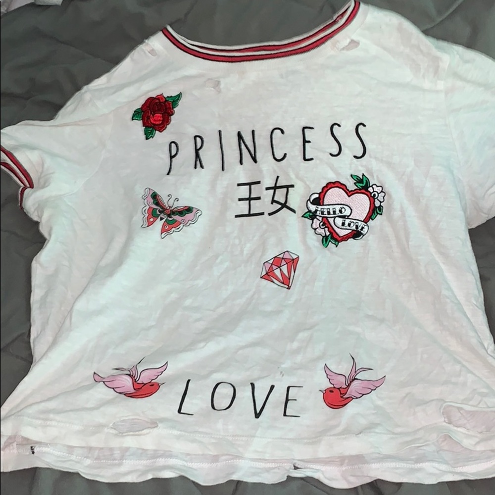 distressed crop top
